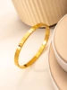 1PC Titanium Honeycomb  Steel Stainless Steel Zircon Gold Plated Bracelet with Classic and Simple Style Women's Daily Wear gift 3