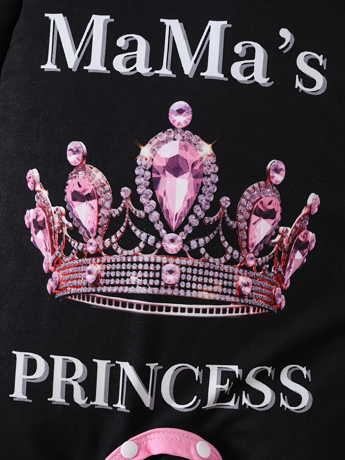 Newborn Girls Crown Print Jumpsuit Set 4