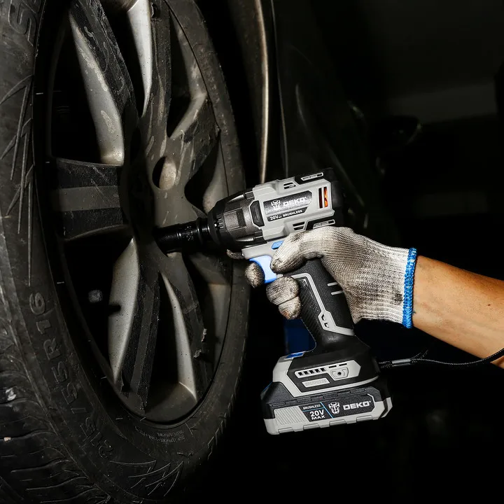 【World Premiere】DEKO 20V MAX Cordless Brushless Wrench 350N.m High Torque Electric Impact Wrench Power Tools (DKBW20XL01) 6