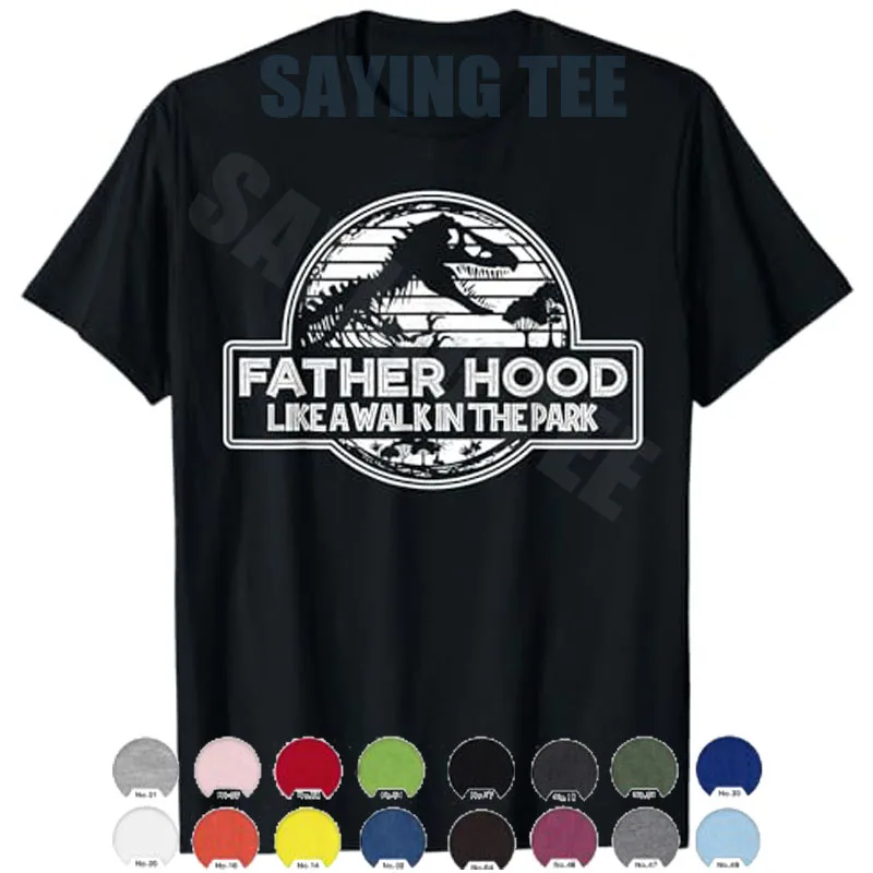 Vaterschaft ist wie ein Spaziergang im Park Retro Dinosaurier Papa T-Shirt Y2k Herrenmode Vatertag Ehemann Papa Geschenk Neuheit T-Shirt Tops