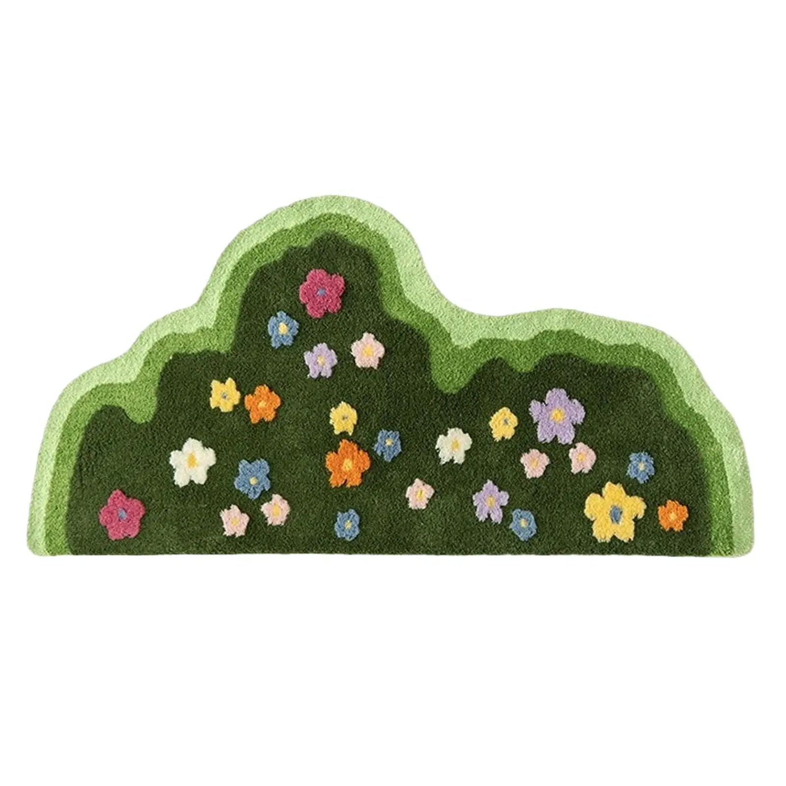 Decorative Carpet Soft Modern Cloakroom Carpet Home Decor Washable Plants Flower Rug for Household Playroom Bedroom Living Room