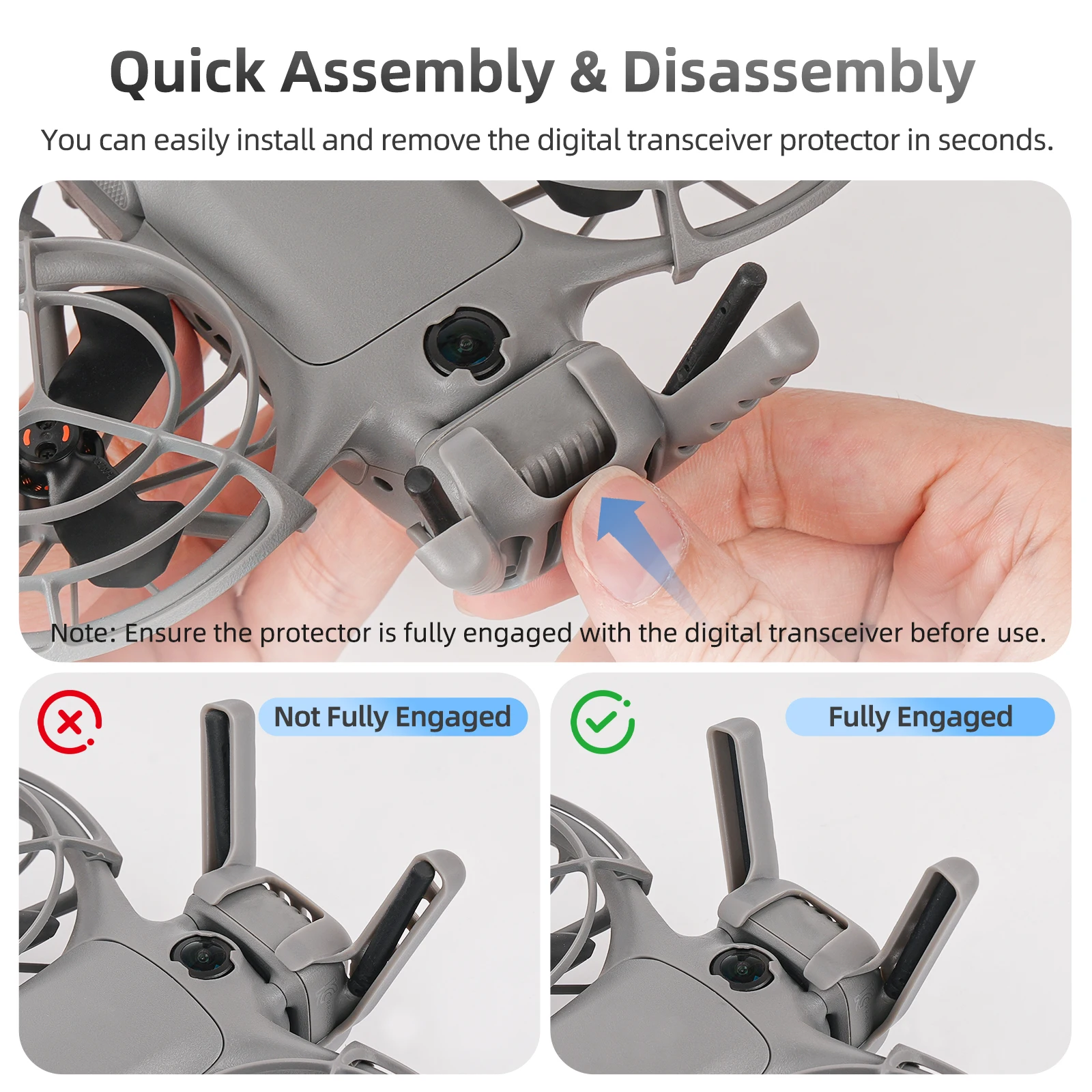 Set de 4 hélices de protection pour drone NEO 2 - Antichoc