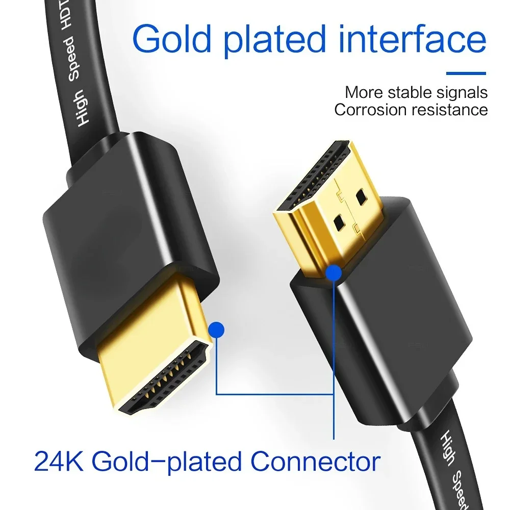 HDMI Cable 1080P Thin Flat Male-Male 1.4 0.3m-1.5M For HDTV
