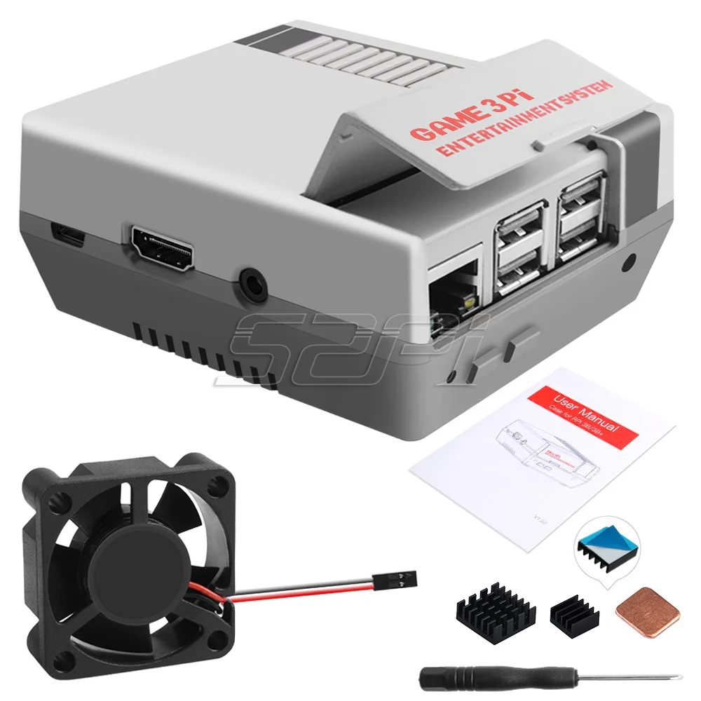 GeeekPi Custodia in Acrilico per Raspberry Pi 5 con Ventola 4010 PWM e 4 Dissipatori di Calore in Rame Puro, Supporta il Dispositivo di Raffreddamento per 4 GB/8 GB