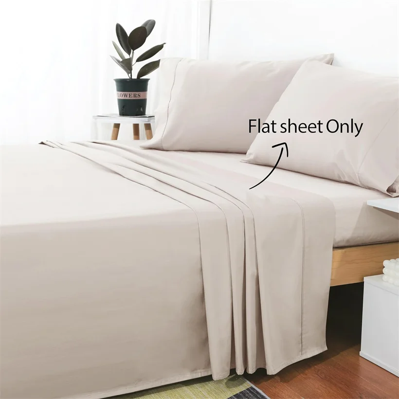 1Pc 100% Egyptian Cotton Flat Sheet High Quality Bed Sheet Luxurious 800 Thread Count Pure Cotton Top Sheets Soft Home Bed Linen 2
