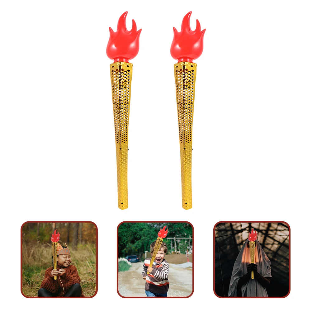 

2 Pcs Simulation Torch Realistic Children’s Toys Dedicated Kids Plastic Torches Plaything Plastics Learning Glowing