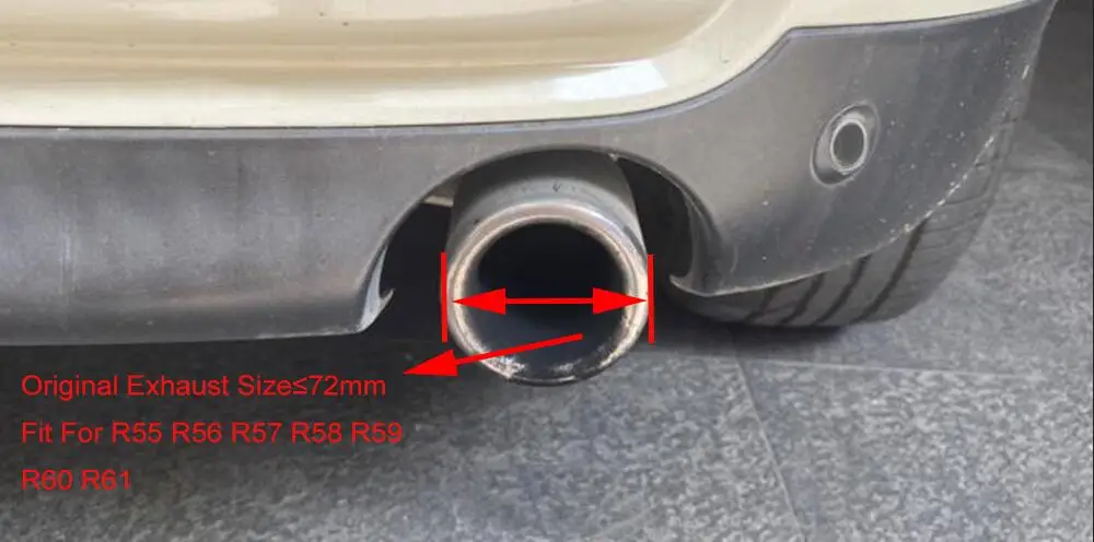 Schwarz Chrom und Carbon Faser Schalldämpfer Spitze Fit für Mini Cooper Auspuff Spitze R55 R56 R57 R58 R59 R60 R61 f54 F55 F56 F57 F60 – Detail 1