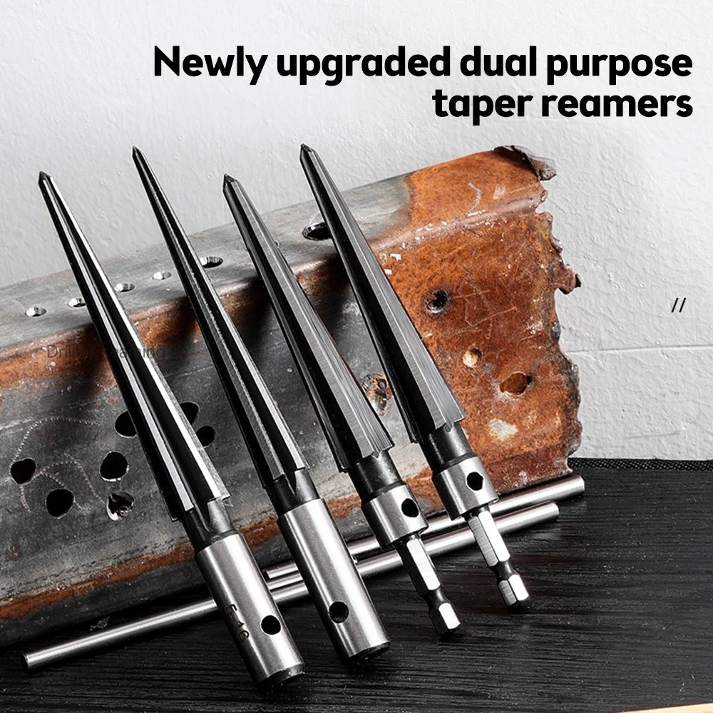 3-13mm&5-16mm Taper Reamer Hand Metal Reamer Deburring Enlarge Pin Hole Handheld For Wood Metal Plastic Drilling Tools
