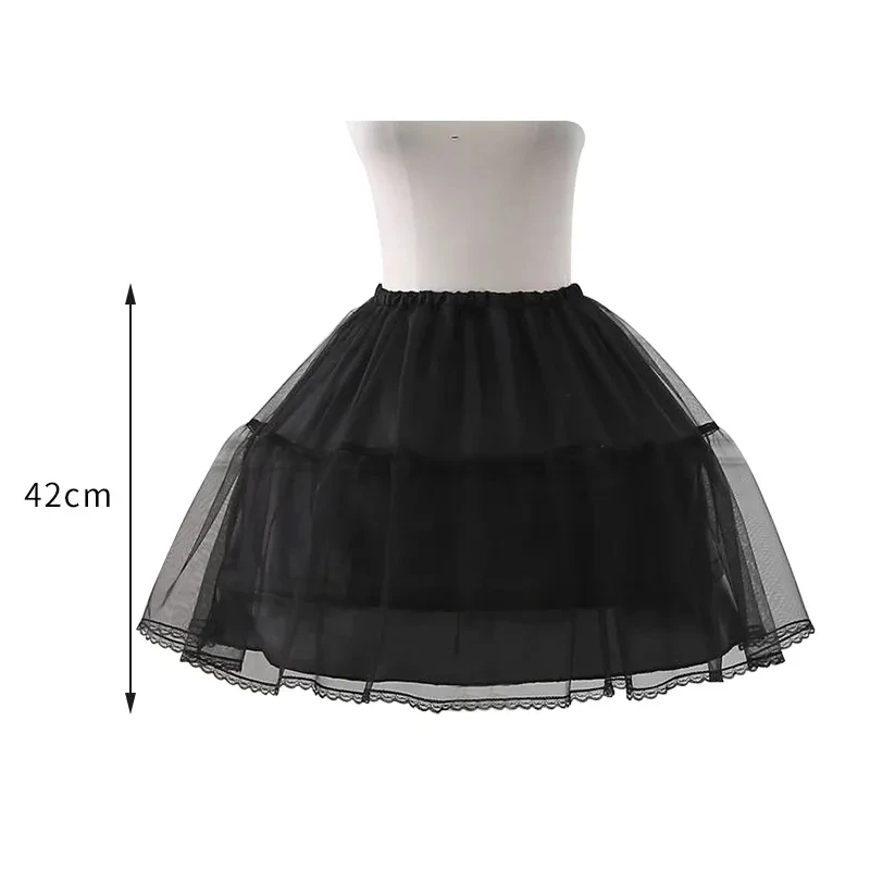Black Hoop Long Petticoat Crinoline Ball Gown Skirt Underskirt Wedding Accessories