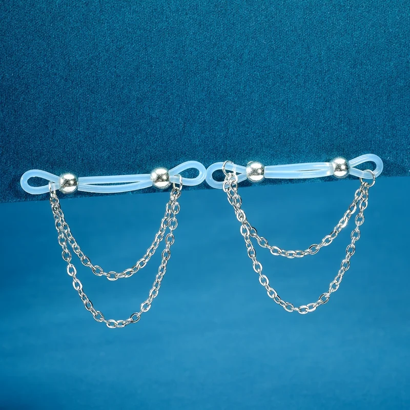 1 Pair Adjustable Fake Nipple Rings