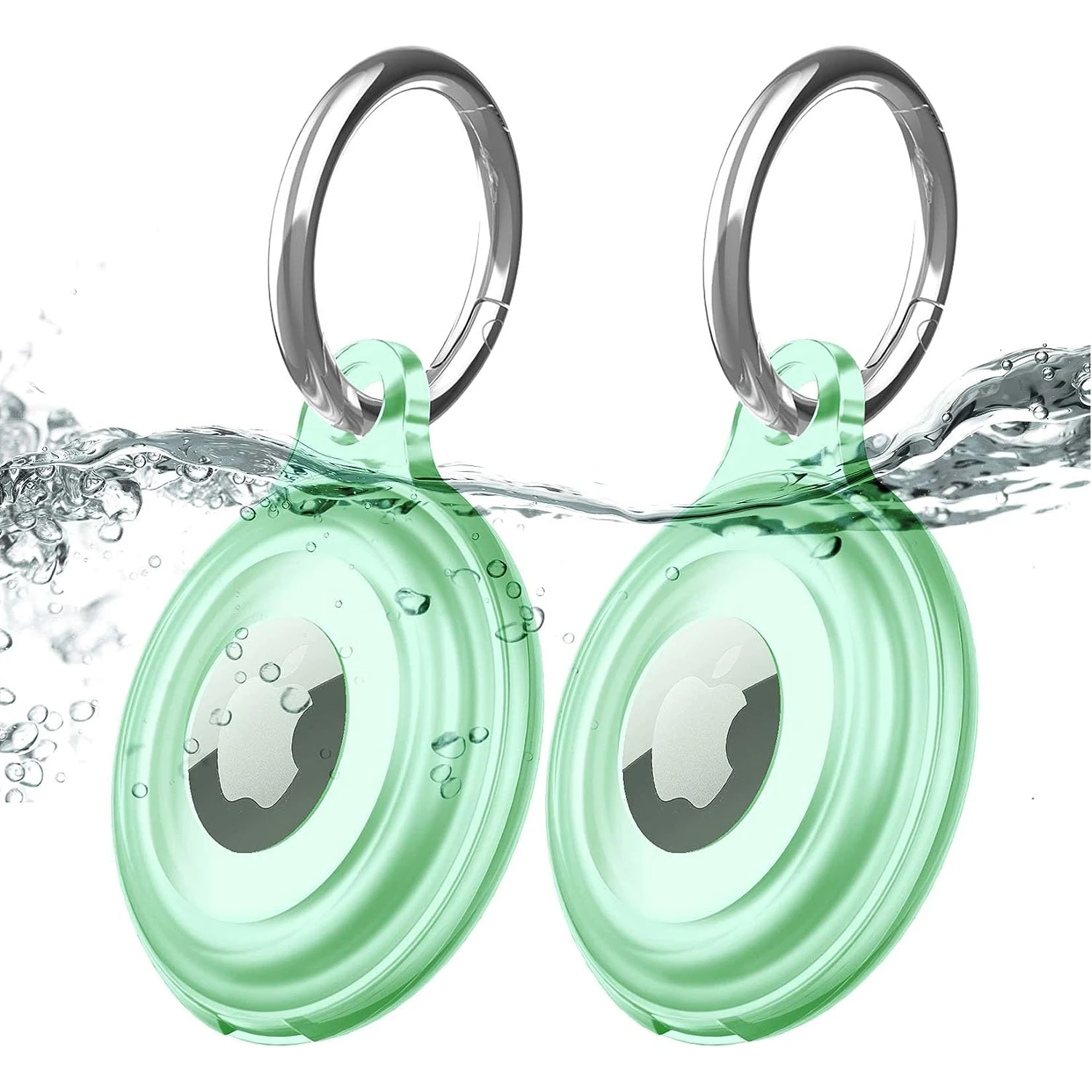 2 Pack Waterproof Anti-lost Keychain Holder, Apple Airtag Case for Dog Cat  Pet Collar Keys Tracker Protector Full Cover - Green - AliExpress