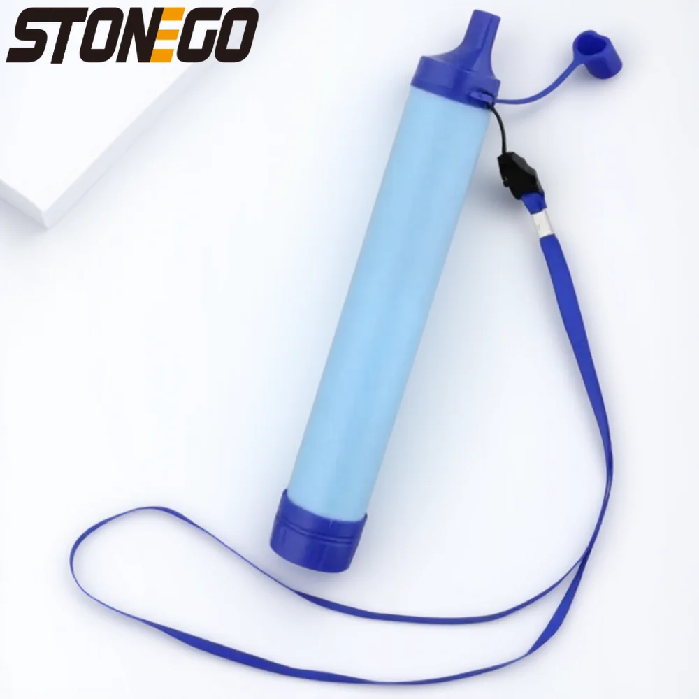 เครื่องกรองน้ำพกพาสำหรับกิจกรรมกลางแจ้ง ตั้งแคมป์ เดินป่า ใช้ในกรณีฉุกเฉิน คุณภาพสูง 1