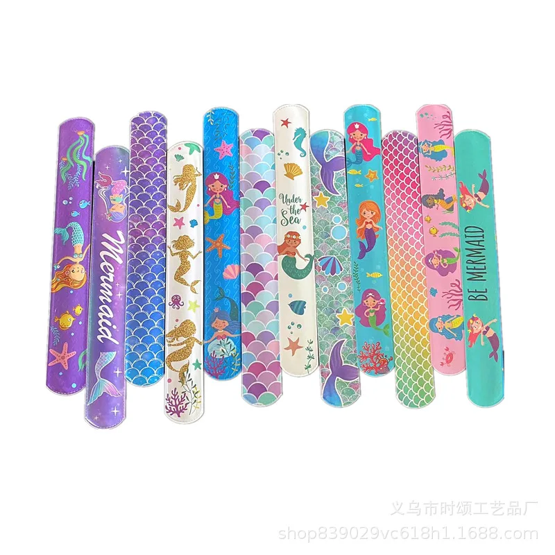 

Mermaid Clap Ring Mermaid Crackle Circle Mermaid Bracelet Happy Mermaid Birthday Party Gifts Mermaid Cartoon Toys Kids Favor