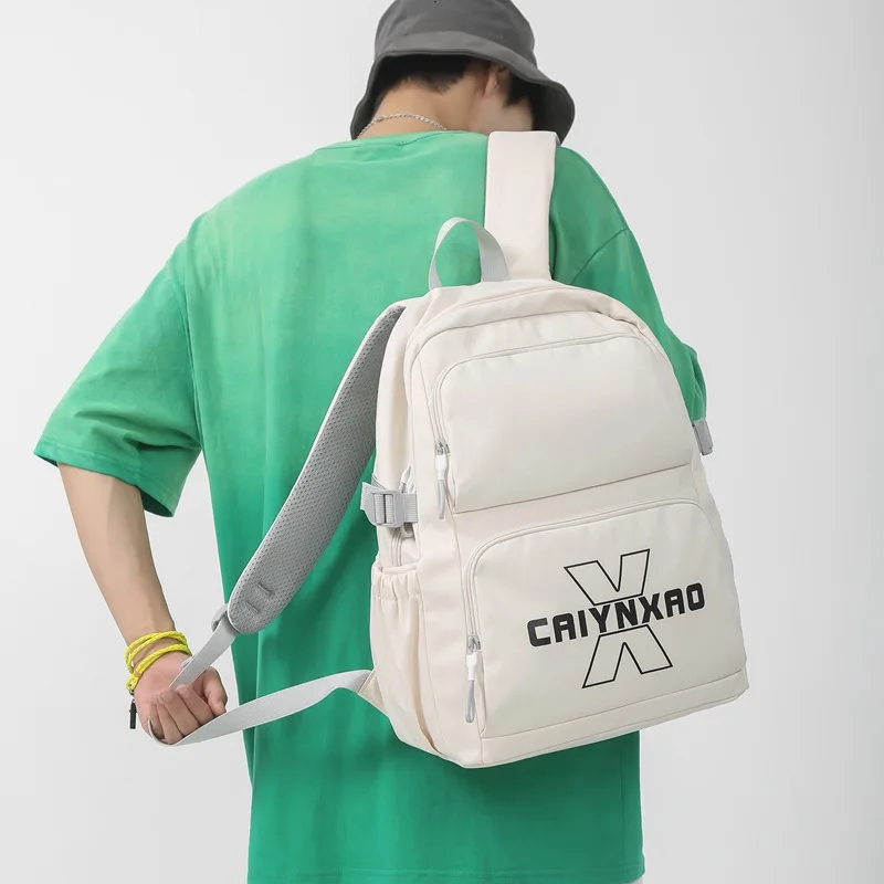 Men Women's Waterproof Couple Backpack Light 14 15 Inch Laptop Backpack Simple School Bag For Boys Girls