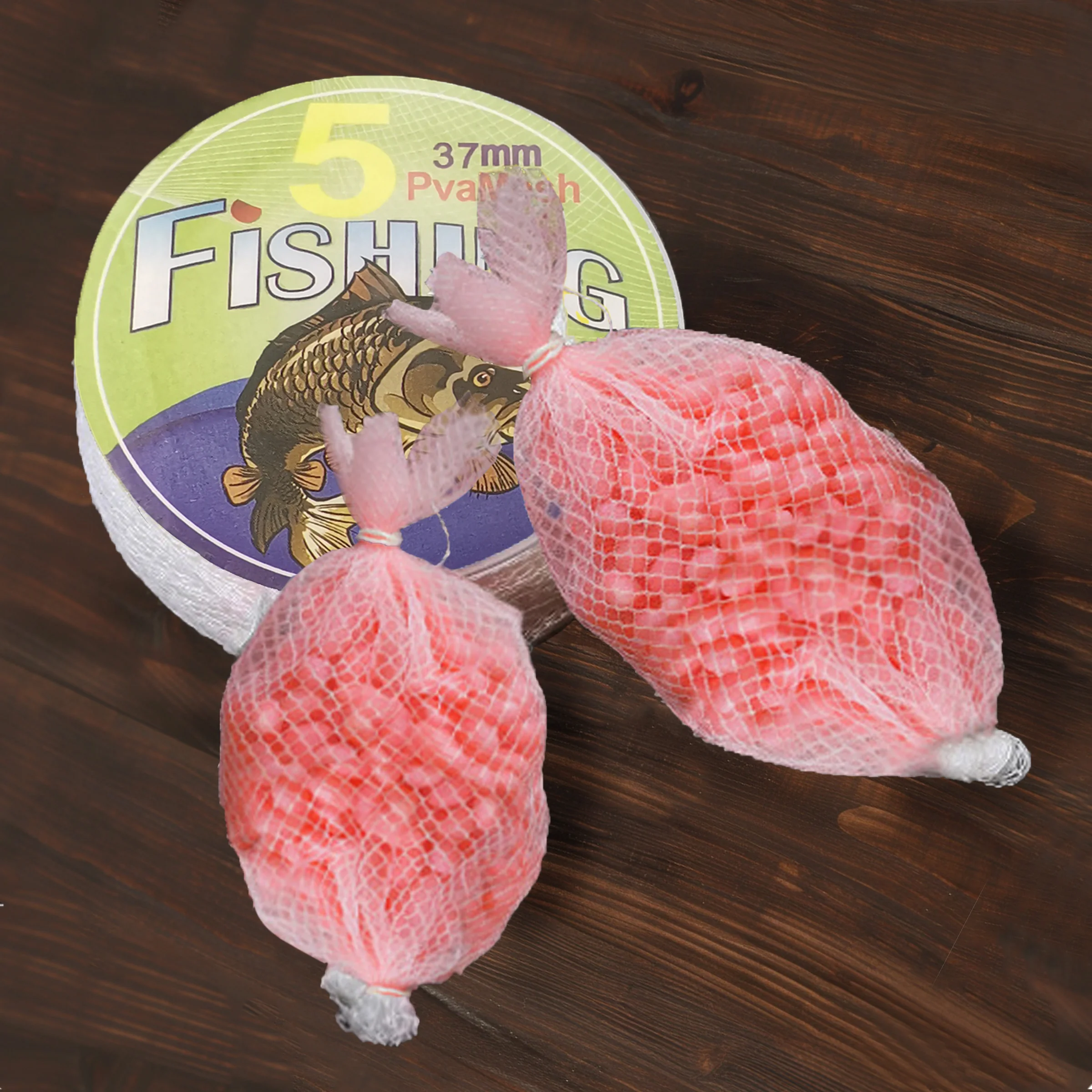 New 5M PVA Diameter 25/37/44mm Water dissolving Mesh Fishing Water soluble mesh Carp Coarse Fishing Lure bag Accessories
