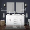 60" Double Undermount Sink Bathroom Vanity with Cultured Marble Countertop, Backsplash Included, 4 Doors 5 Drawers and Power Bar 4
