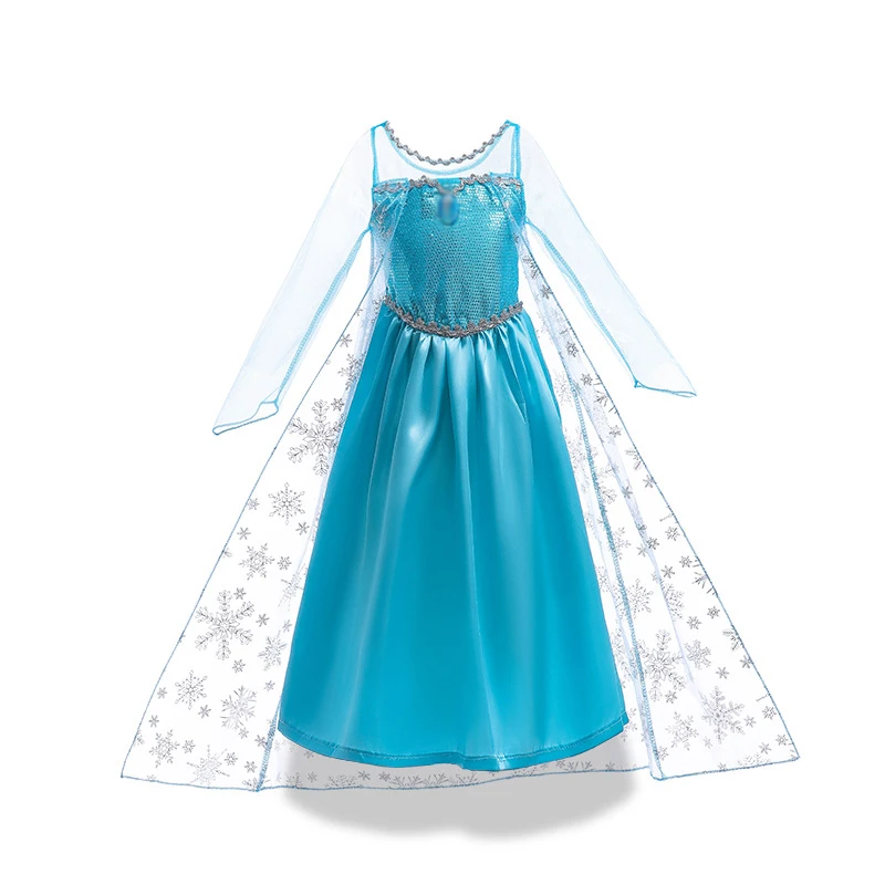 thumbnail image 1 of Vestido de princesa Cenicienta de Disney, Rapunzel, Anna, Elsa, Sirenita, Ariel, disfraces de Cosplay para niños, Bella, Blancanieves, Vestido, 1 of 5