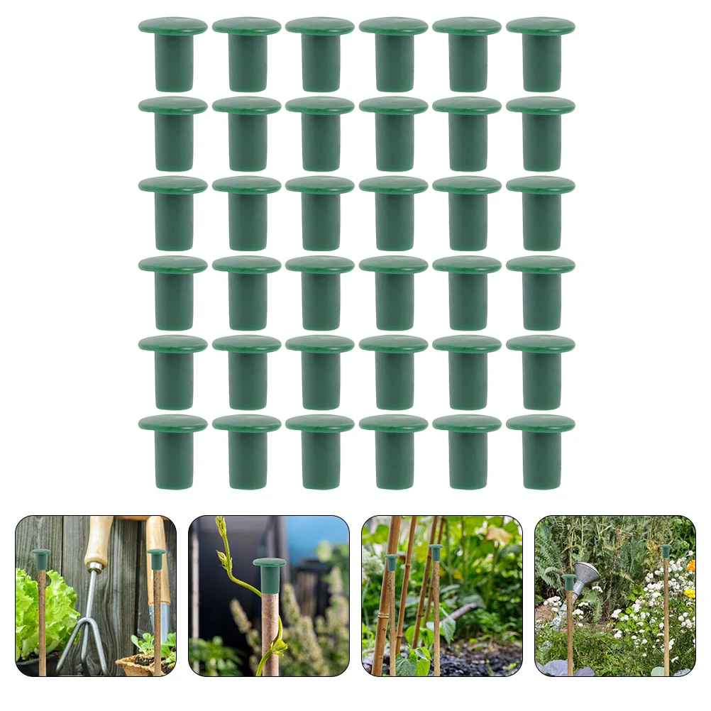 

Garden Bamboo Pole Set Cane Caps Plant Support Rod Topper Protectors Stick Corner Covers Safety Plastic for Protective Tips