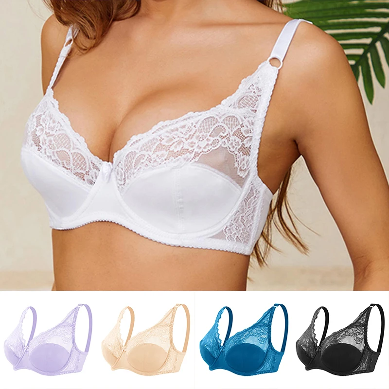 

Sexy Deep V Bra Big Size Foam Cup Bras Push Up Brassiere Floral Lace Padded Push Up Lingerie Underwear for Women