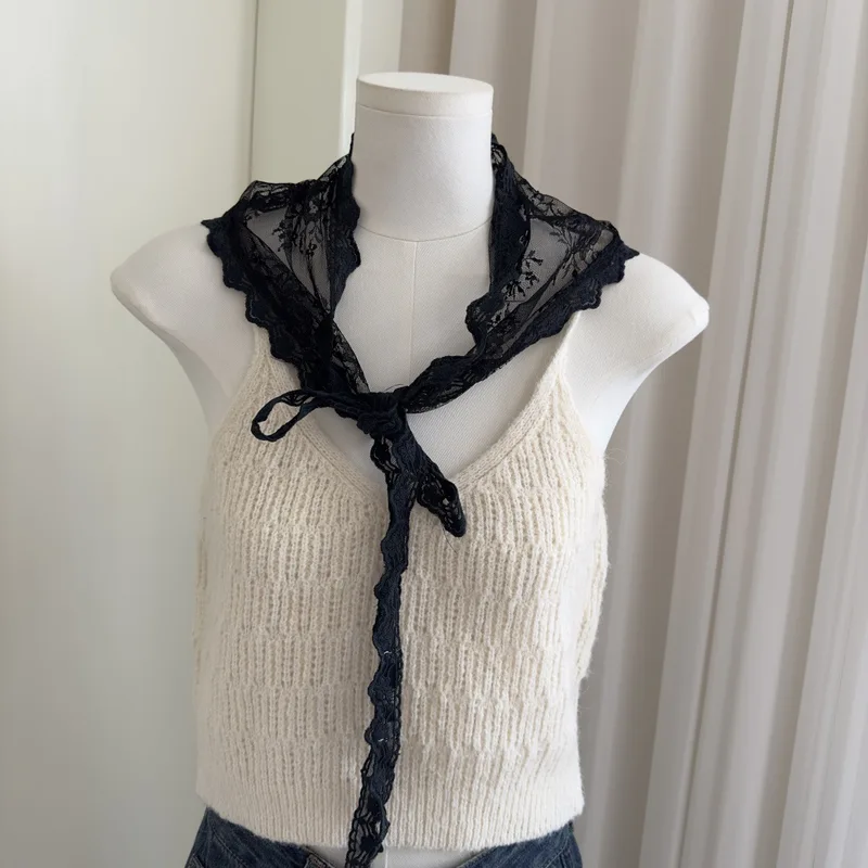 2026 HOT SALE! Y2K Women Lace Tulle Bandage Skirt Stacked Lace Half Skirt Layering Small Butt Curtain Flower Triangle Hair Scarf