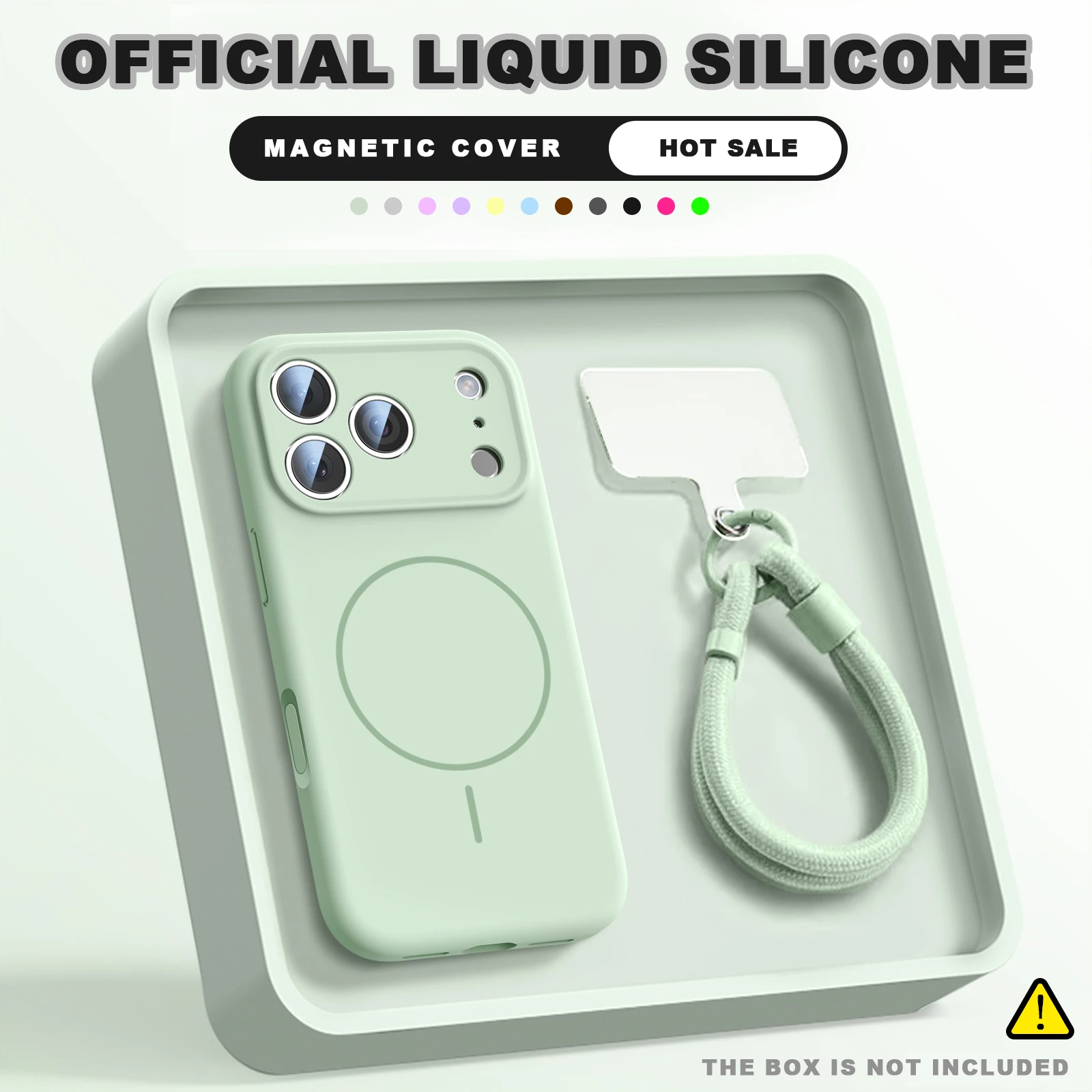 Magnetic Wrist Strap Liquid Silicone Phone Case For iPhone 11 thumbnail 9