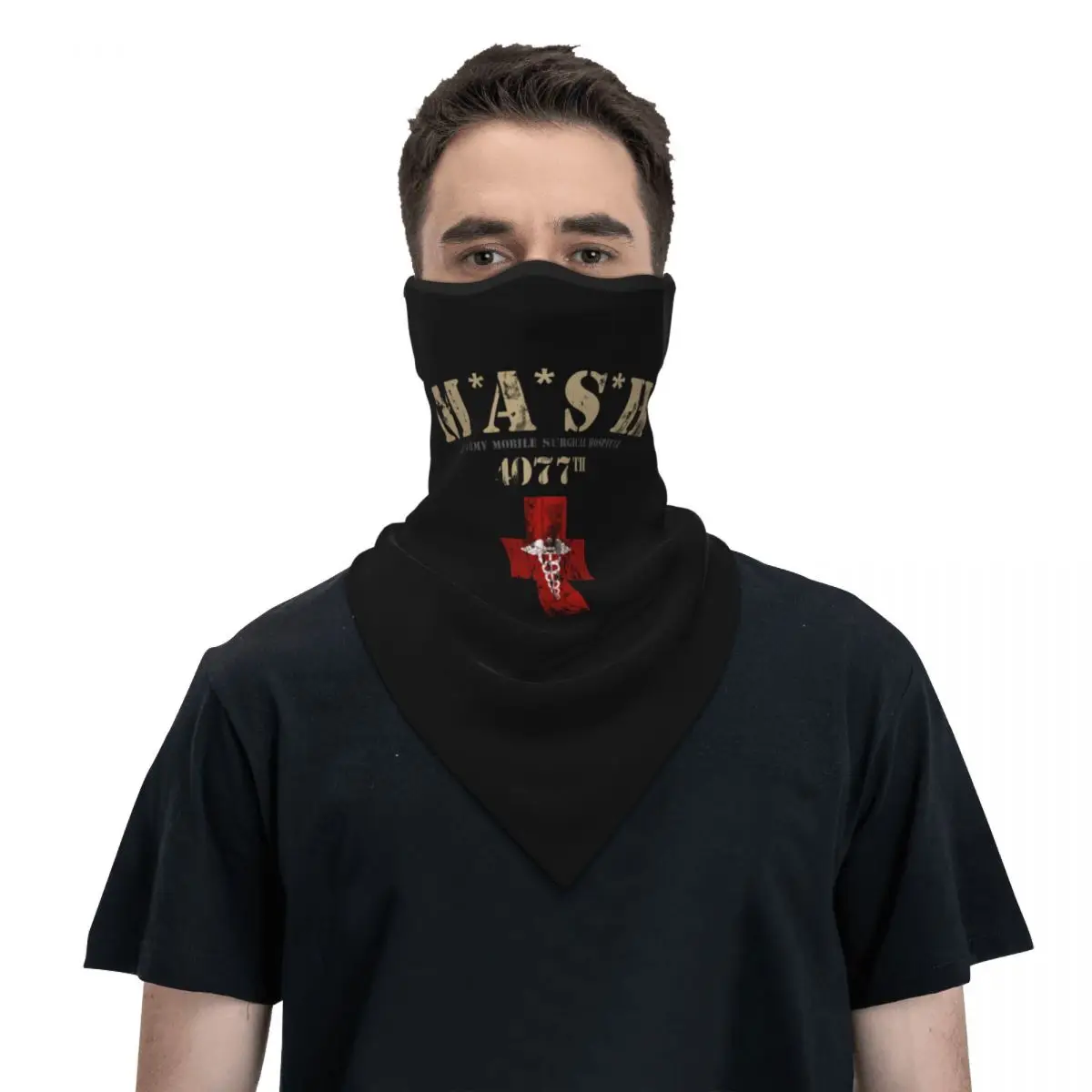 

Бандана с потертым логотипом Mash, обогреватель для шеи для мужчин и женщин, зимний лыжный походный шарф, гетры, маска для лица, чехол