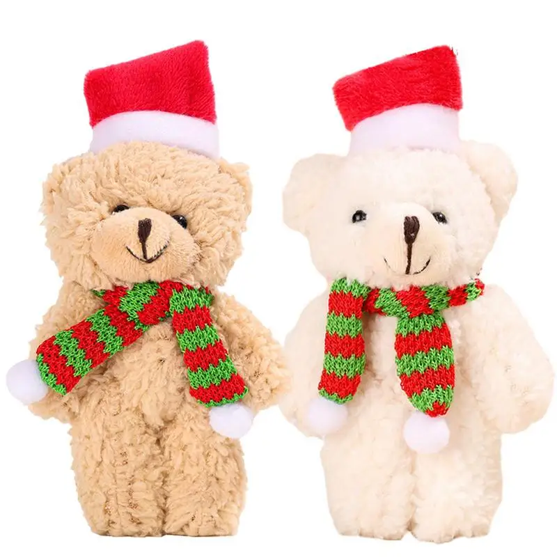 

Christmas Plush Bear Portable Christmas Bear Soft Plush Toy Cartoon Animal Plushies for Children hrow Pillow for Hugging