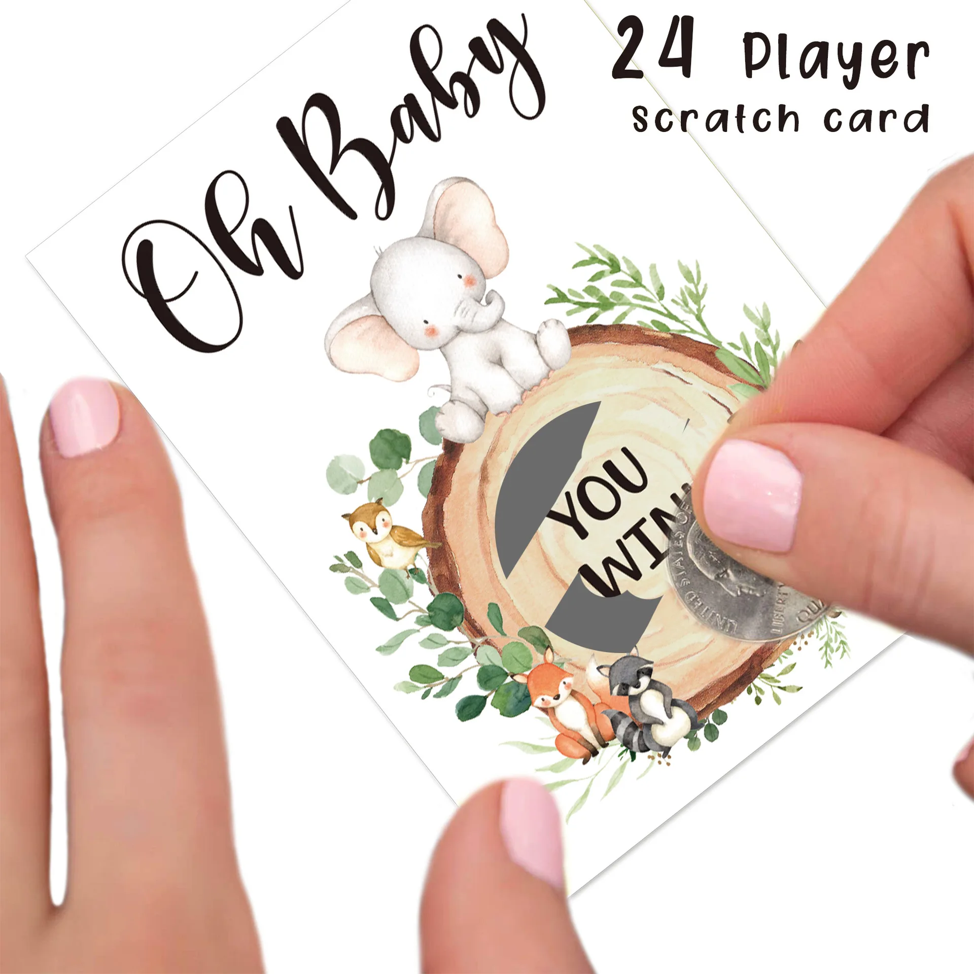 24Pcs Oh Baby Gender Rivelano Baby Shower Party Game Baby Shower Festa Di Compleanno Decorazione Forniture