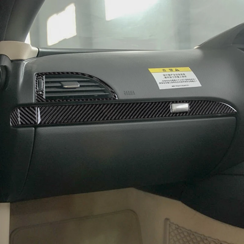 탄소 섬유 데칼 스티커 부조종사 공기 배출구 패널 커버 트림, BMW 6 시리즈 E63 E64 2004 - 2010 자동차 인테리어 액세서리