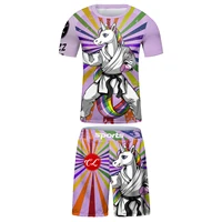 Cody Lundin Short Sleeve BJJ Rashguard T-shirt+ MMA Shorts 2pcs/set Kickboxing Men Grappling Gym Sport Training Westling Wear 2