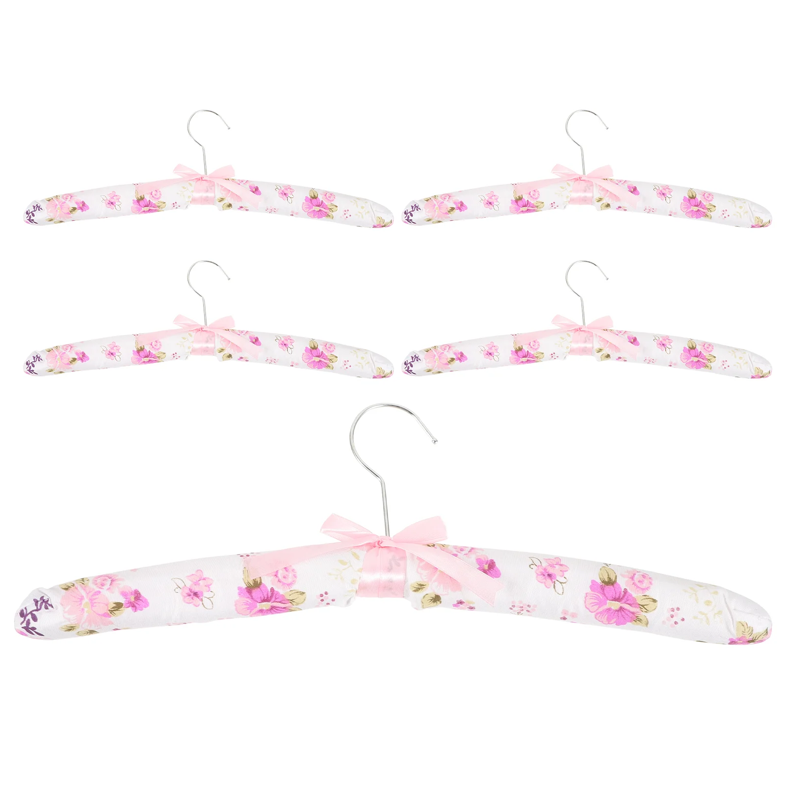 

5pcs Soft Clothes Hanger Dress Sponge Hanger Heavy Duty Suit Hanger Traceless Hanger