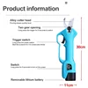 Cordless Pruner 2000mAh Lithium-ion Electric Pruning Shear Efficient Fruit Tree Bonsai Pruning Garden Tree Branches Cutter 2