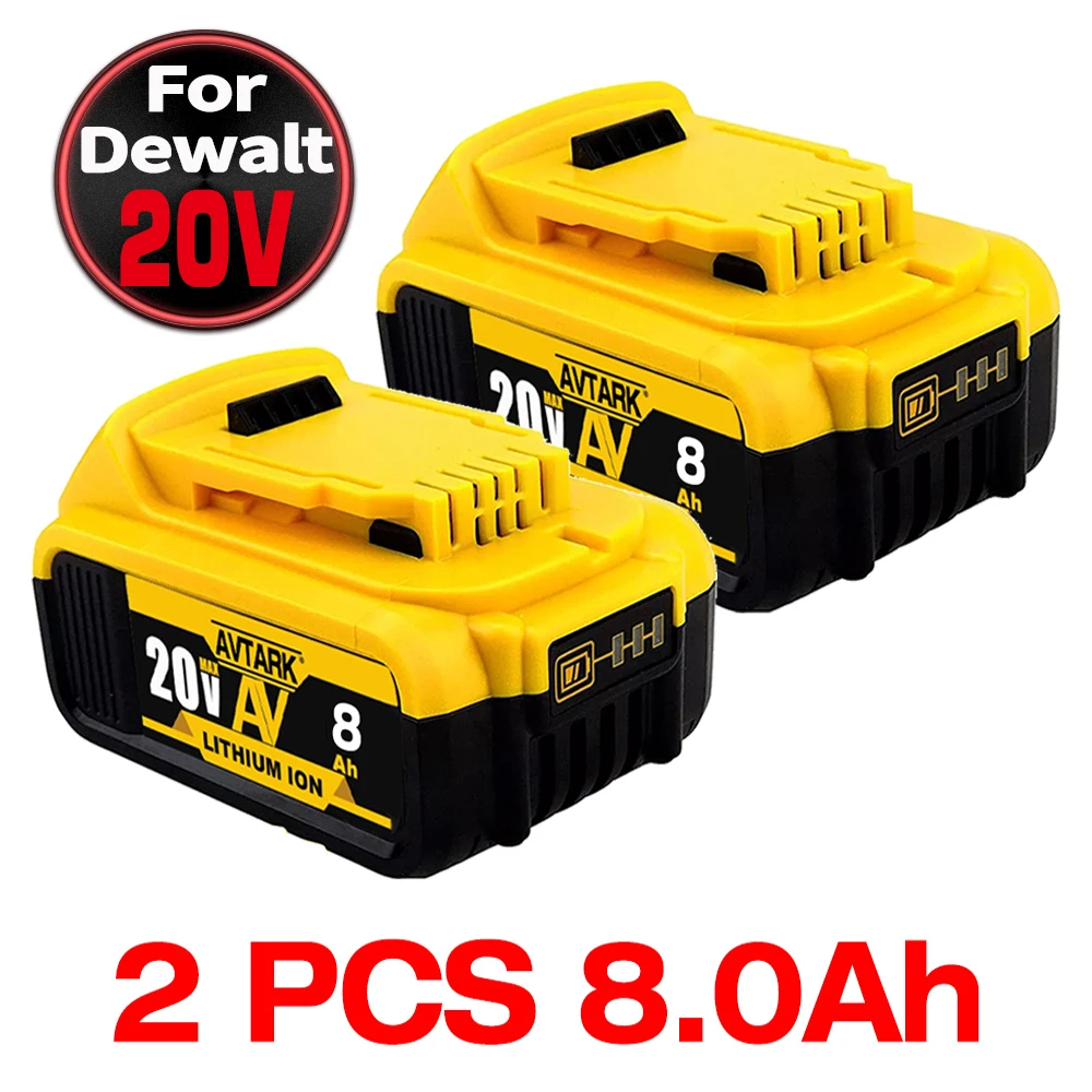

2023 Upgrade DCB200 20V 6000mAh Battery , charger For Dewalt 18V DCB184 DCB200 DCB182 DCB180 DCB181 DCB182 DCB201 Tools Battery