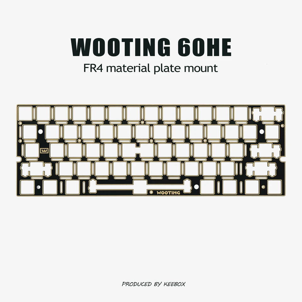 Keebox Wooting60 HE FR4 カーボンファイバーポジショニング Keebox Wooting60 HE FR4 カーボンファイバーポジショニング