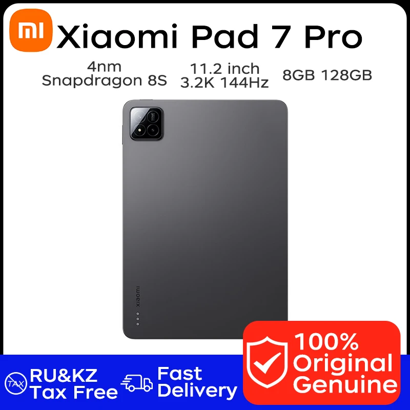 2024 Xiaomi Pad 7 Pro Tablet 11.2 Inch 3.2K 144Hz LCD Screen 4nm Snapdragon 8S CPU 8GB 128GB 8850mAh 67W Fast Charge 32MP+50MP