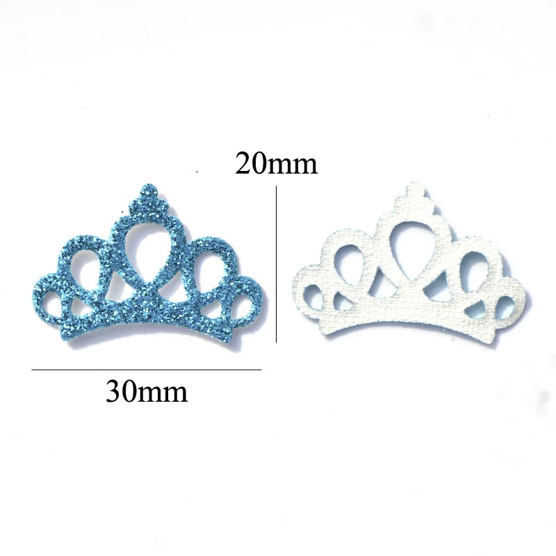 40Pcs Mixed Glitter Leather Fabric Patches Crown Felt Applique for Craft/Clothes DIY Scrapbooking Accessories