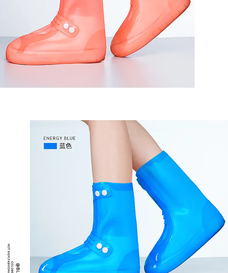 Waterproof Motorcycle Rain Boot Covers - Rain Shoes Cover for Men and Women - High Cylinder, Wear Resistant, Light Rain Boots - Rain Proof Protection