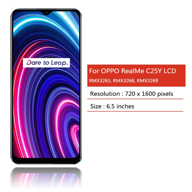 6.5 Original For Oppo Realme C25Y RMX3265, RMX3268, RMX326 LCD