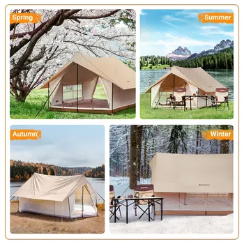 KingCamp Camping Tent, Canopy And Mesh Tent Function 2-in-1 Double Storey House Tent Glamping Tent With Huge Interior Space 6