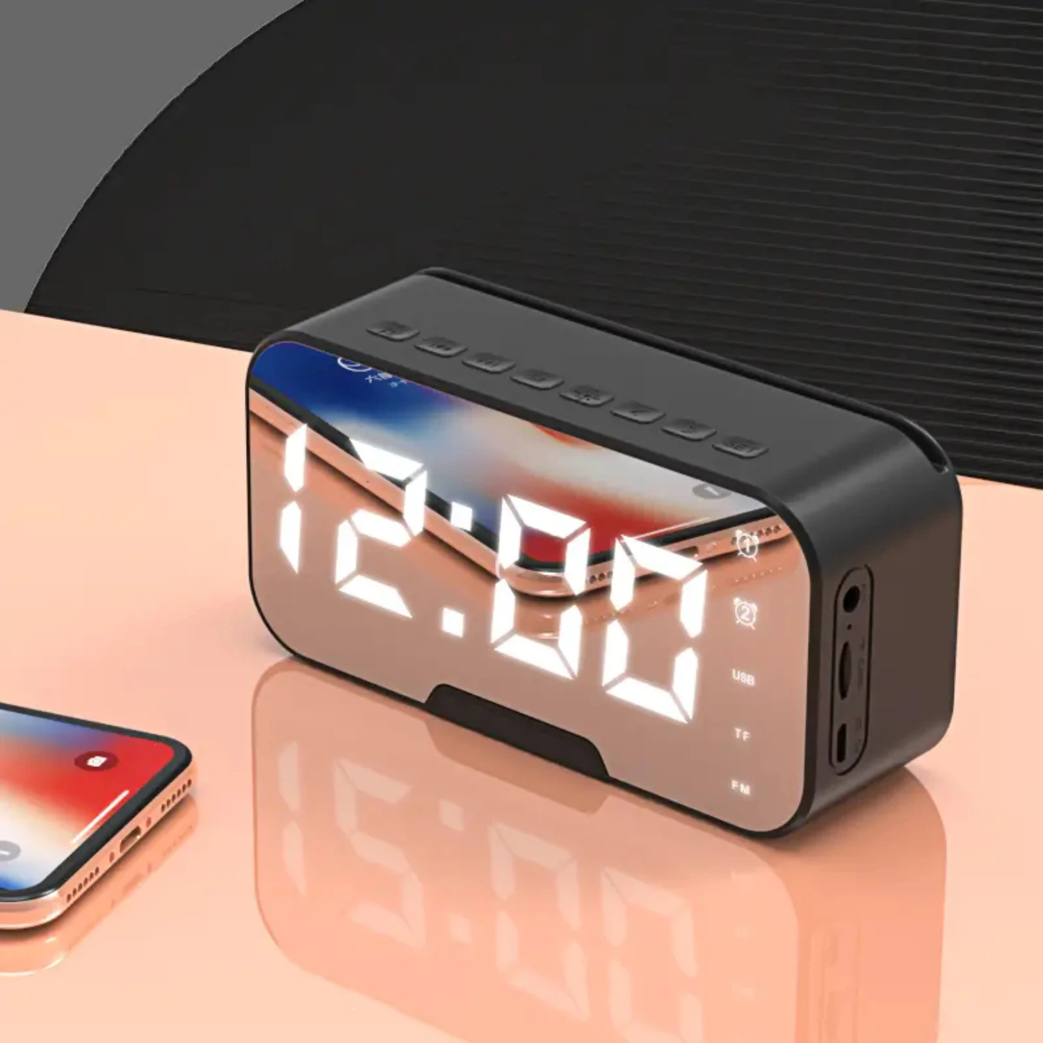 Cutting Edge Advanced Electronic Clock Intelligent Bluetooth Computer Speaker - Modern Homes and Offices Wired - Innovative Tech 6
