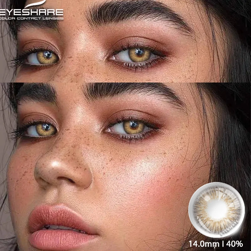 Vibrant Blue & Brown Yearly Colored Contact Lenses - Enhance Your Look