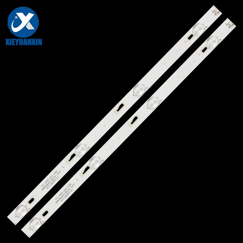 Striscia Led Retroilluminata Tv 2Pcs 424Mm 6V Per Tcl 24 Pollici Tcl-240D-2X4-1028 T24D16Dh-02B 4Ct-Lb240T-Dl1 Npb04D425173Bl051-001H