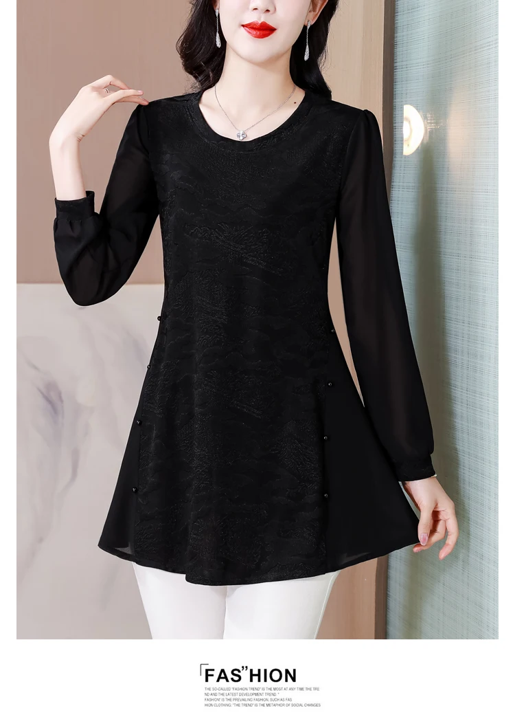 L-5XL Loose Clothes 2024 Women Spring Long Sleeve Elegant Ruffles Shirts Casual Retro Floral Tunic Peplum Tops And Blouses