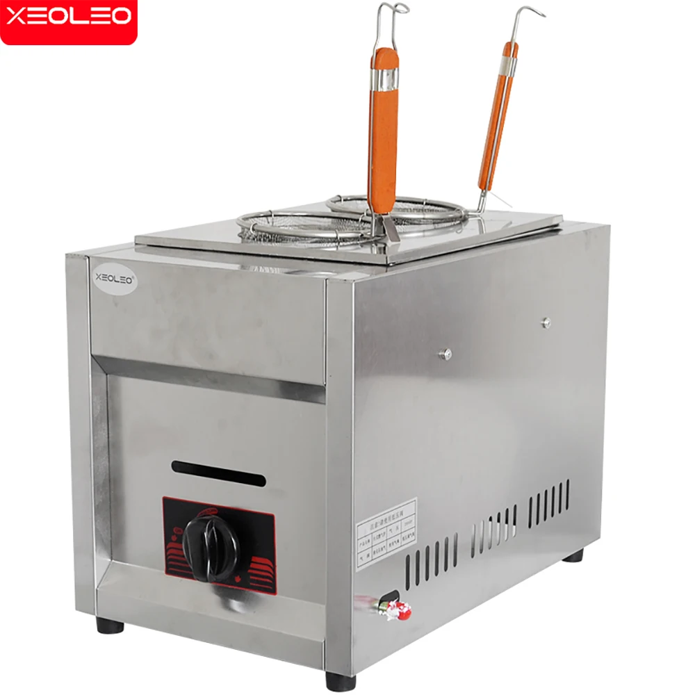 XEOLEO Boiler Desktop Pasta 2 Holes Noodle Cooker Commercial Stainless Steel LPG Gas Machine Home Dumpling/Flour Food Processor 5