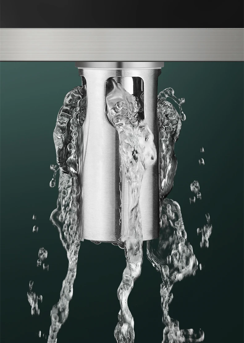 aço inoxidável anti-odor banho chuveiro dreno longo