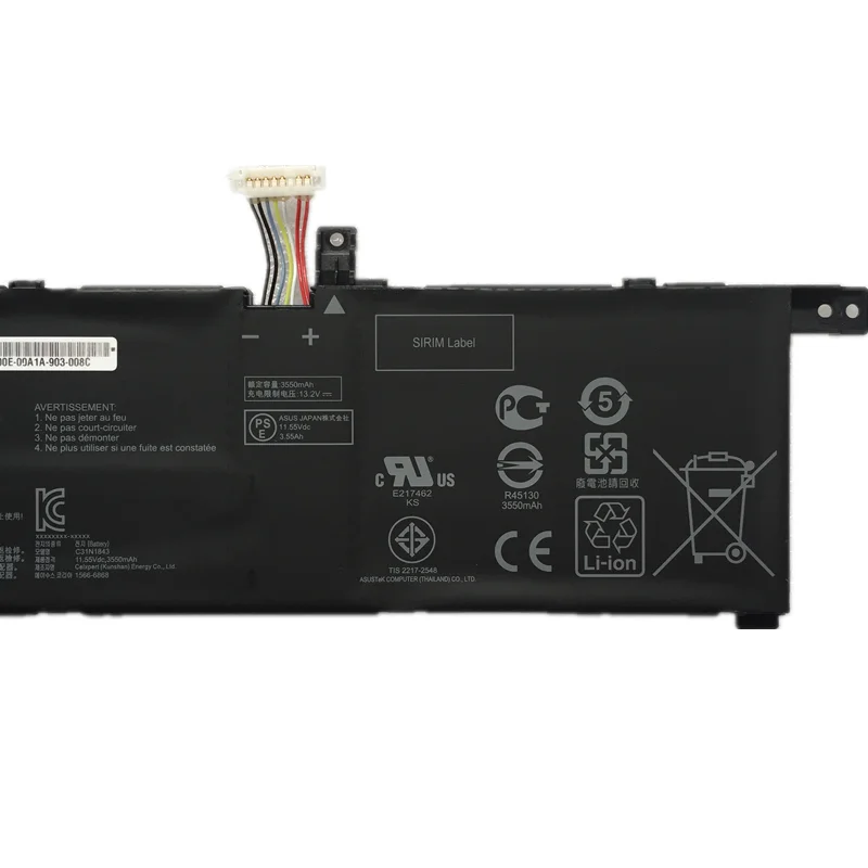 Bateria do Portátil para S14 S432 S432fa S432fl S15 S532 S532fa S532fl X432fa X532fl 0b20003430000 11.55v 42wh C31n1843 - Imagem 3