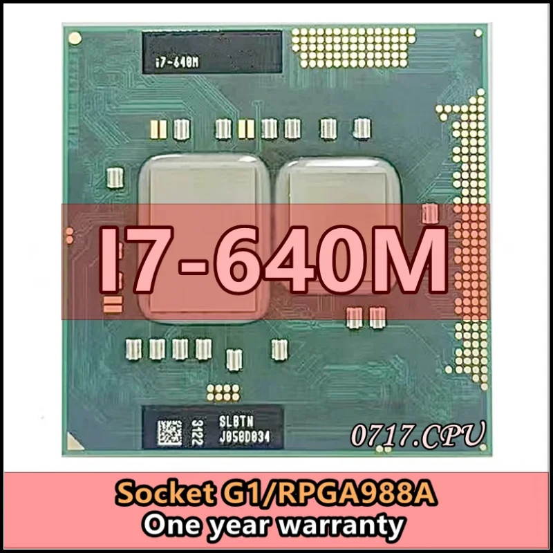 I7-640M I7 640M SLBTN 2.8 GHz Dual-Core Quad-Thread Prosesor CPU 4W 35 ...