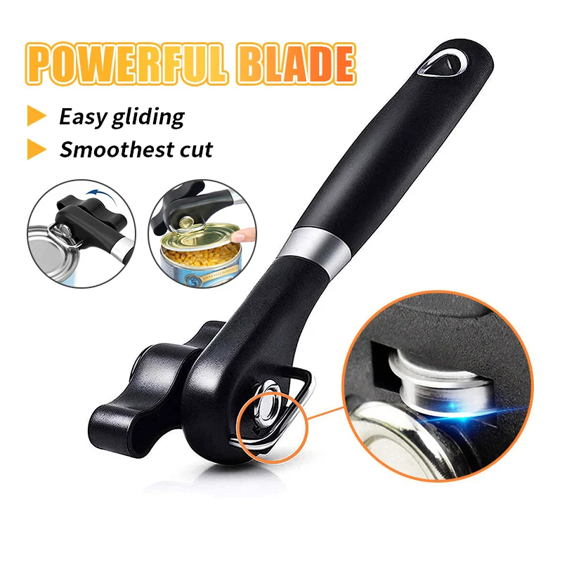 Safe Cut Can Opener, Smooth Edge Can Opener handheld, Food Grade Stainless  Steel Cutting Can Opener for Kitchen & Restaurant - AliExpress