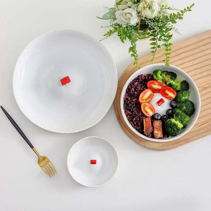 3D Small House Love Pattern Dessert Dish Creative Dinner Plates Nordic Ceramic Handmade for Household Snack Salad Plate
