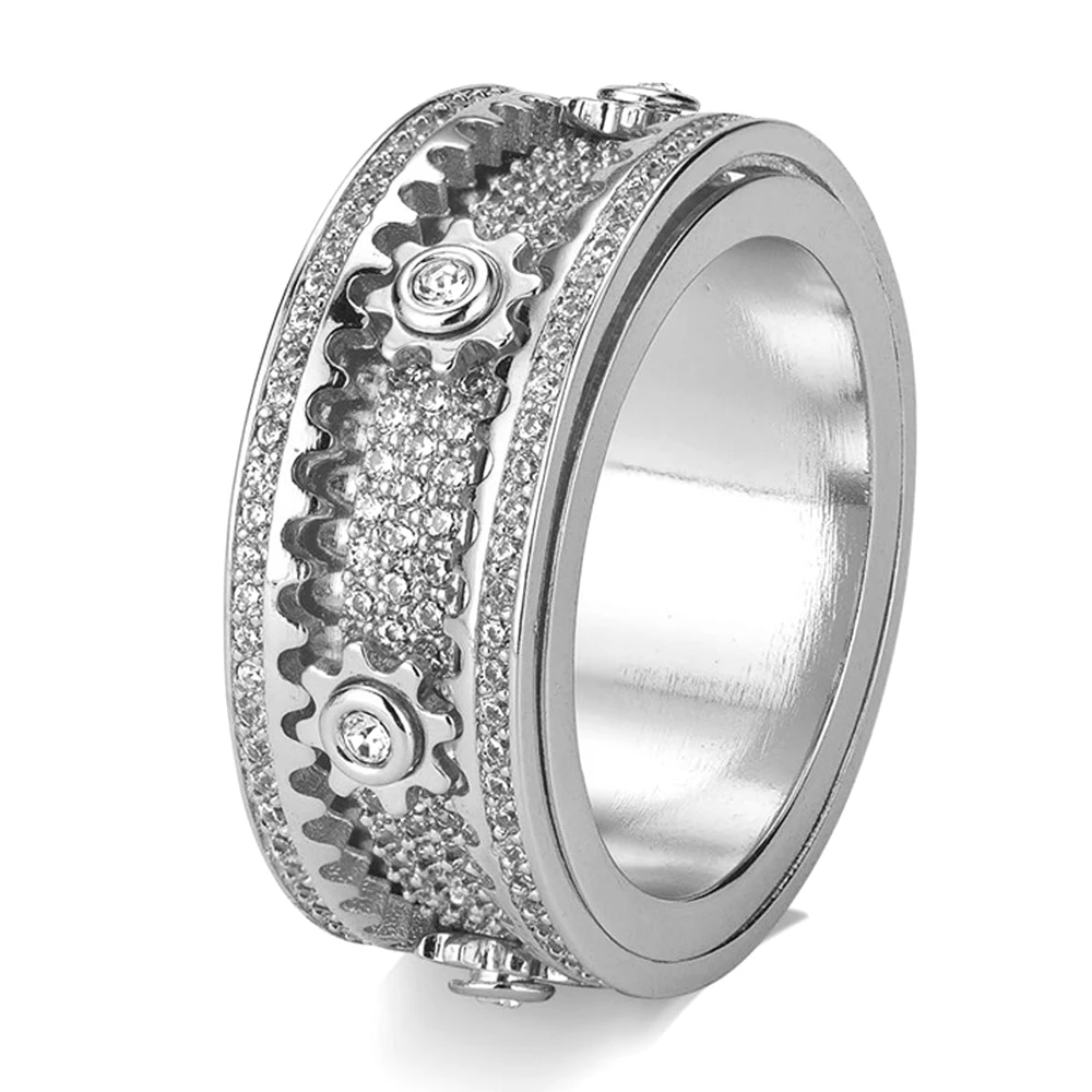 

The Time Comes to Run the Gear Ring Full of Stars Male and Female Couples Rotating Mechanical Ring Decompression Artifact